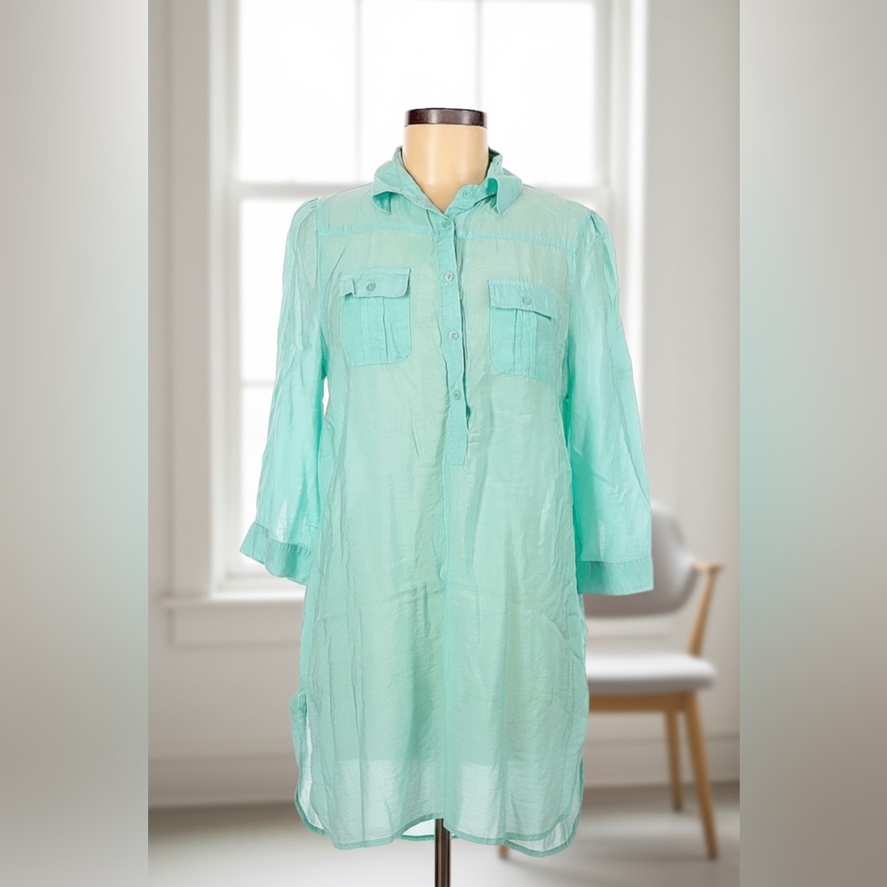 Cotton Express quarter sleeve button down